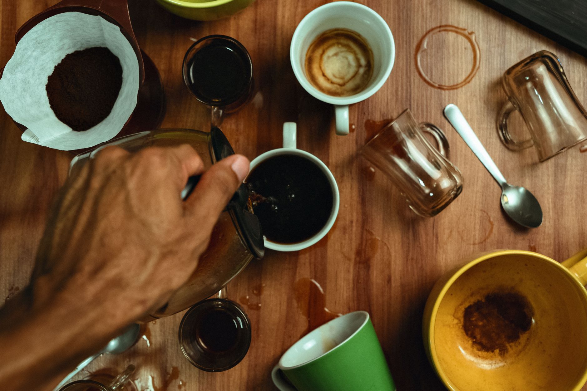 marc de café évier