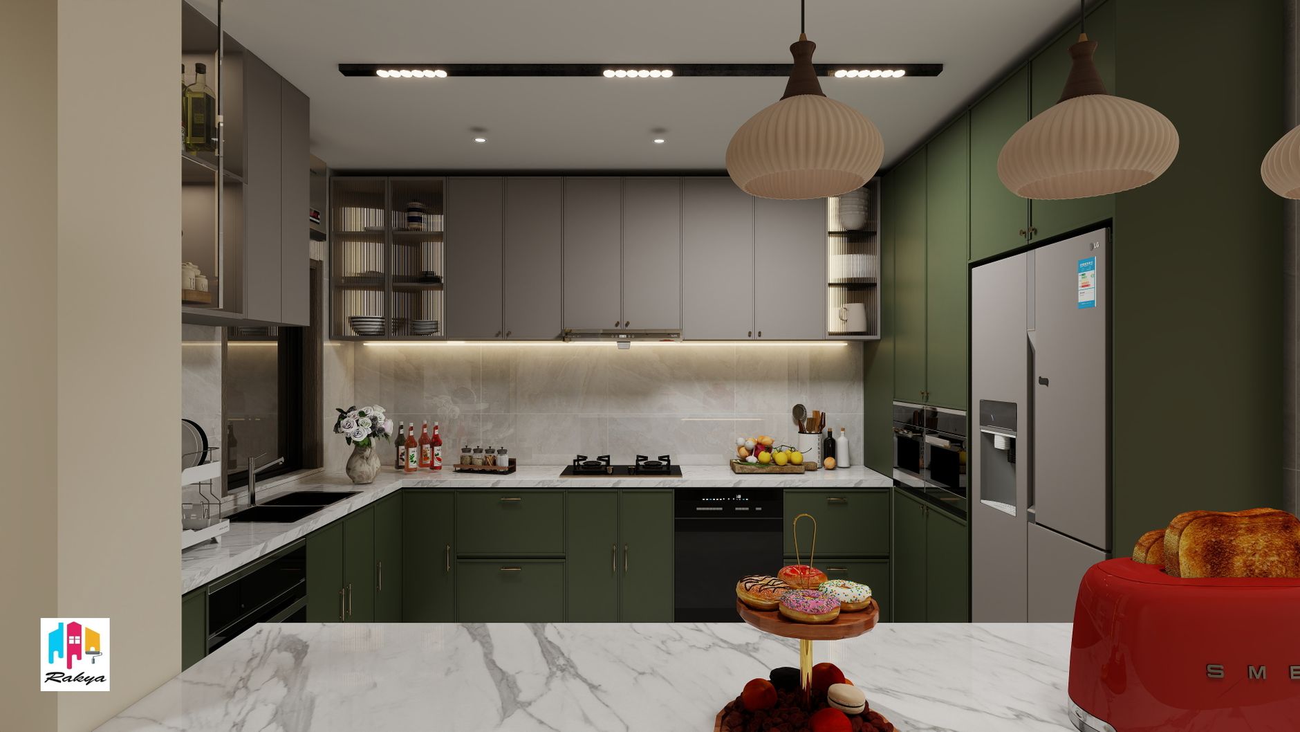 cuisine peinture vert sauge