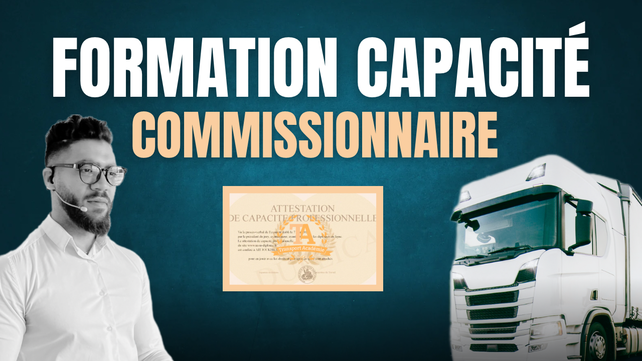 Formation à la capacité de transport de marchandises avec documents de préparation